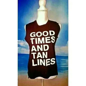 Rue 21 SHOW LAI "Good Times and Tan Lines" VINTAGE Tunic Tee Shirt Woman size XL